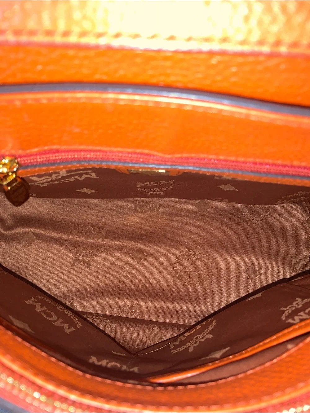 GUC MCM Milla Orange Satchel